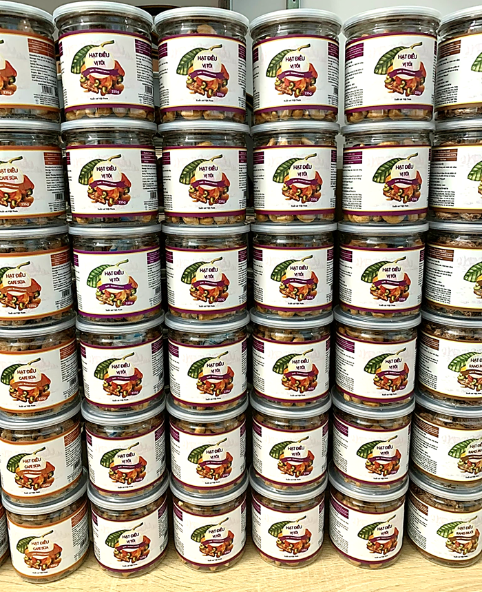 Thùng 36 Hủ Hạt Điều Vị Tỏi 235g