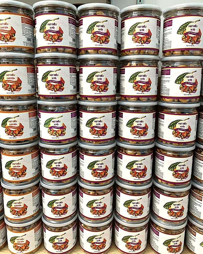 Thùng 36 Hủ Hạt Điều Vị Tỏi 235g