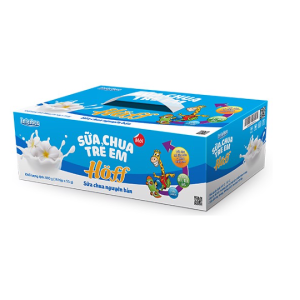 Thùng 48 hộp Sữa Chua ăn vị Nguyên Bản Hoff